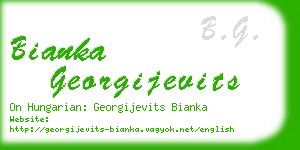 bianka georgijevits business card